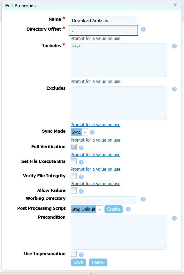 Edit Properties Dialog